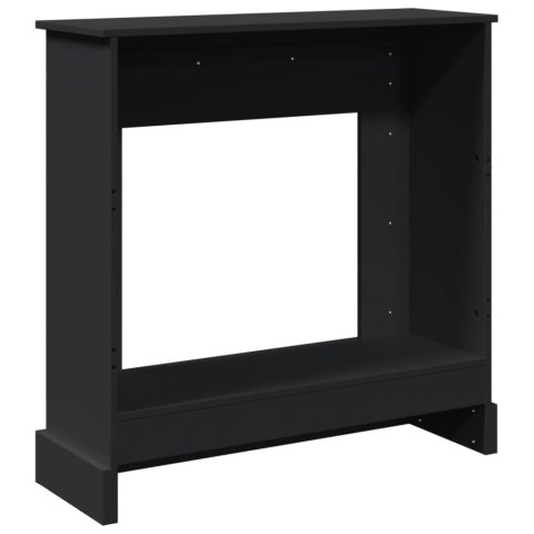 Obudowa kominka, czarna, 90x30x90 cm, materiał drewnopochodny Obudowa kominka, czarna, 90x30x90 cm, materiał drewnopochodny
