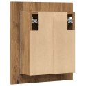 VidaXL Szafka łazienkowa z lustrem i LED, dąb artisan, 40x12x45 cm