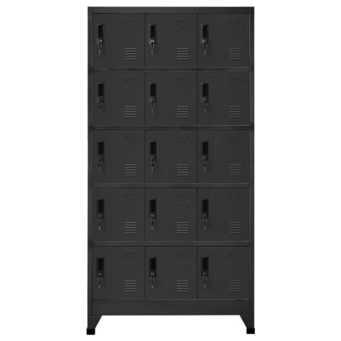 VidaXL Szafka zamykana na klucz, antracytowa, 90x40x180 cm, stalowa VidaXL Szafka zamykana na klucz, antracytowa, 90x40x180 cm, stalowa