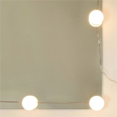VidaXL Toaletka z LED, czarna, materiał drewnopochodny VidaXL Toaletka z LED, czarna, materiał drewnopochodny