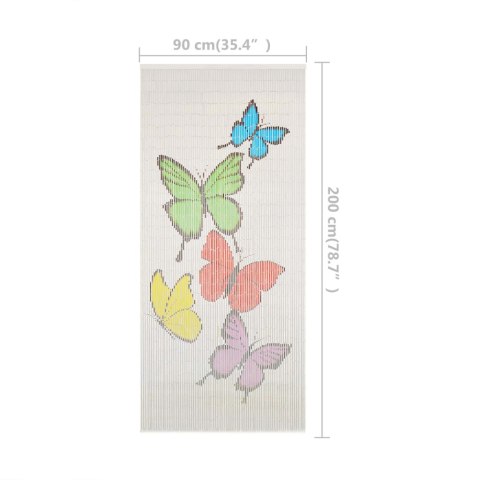 VidaXL Zasłona na drzwi, bambus, 90 x 200 cm VidaXL Zasłona na drzwi, bambus, 90 x 200 cm