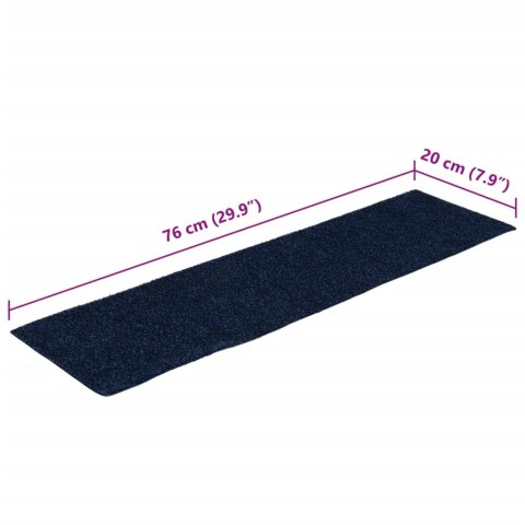 VidaXL Samoprzylepne nakładki na schody, 15 szt., 76x20 cm, niebieskie VidaXL Samoprzylepne nakładki na schody, 15 szt., 76x20 cm, niebieskie