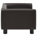 VidaXL Sofa dla psa, brązowa, 60x43x30 cm, plusz i sztuczna skóra