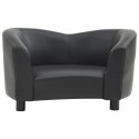 VidaXL Sofa dla psa, czarna, 67x41x39 cm, sztuczna skóra