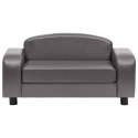 VidaXL Sofa dla psa, szara, 80x50x40 cm, sztuczna skóra