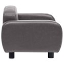 VidaXL Sofa dla psa, szara, 80x50x40 cm, sztuczna skóra