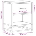 VidaXL Szafka nocna, dąb sonoma, 40x31x50 cm, materiał drewnopochodny