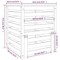 VidaXL Kompostownik, 63,5x63,5x77,5 cm, lite drewno sosnowe