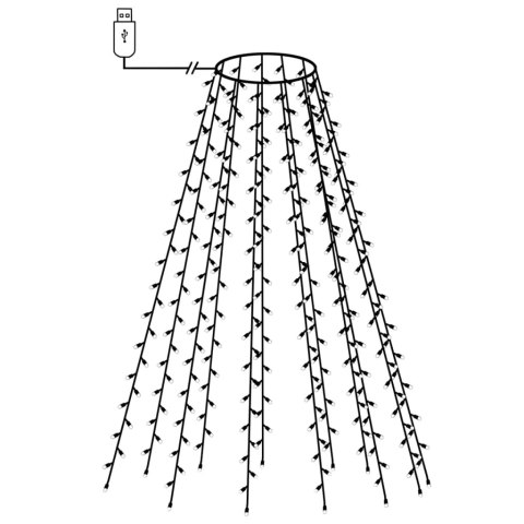 VidaXL Siatka lampek choinkowych, 210 zimnych białych diod LED, 210 cm VidaXL Siatka lampek choinkowych, 210 zimnych białych diod LED, 210 cm