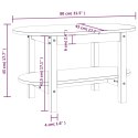 VidaXL Stolik kawowy, 80x45x45 cm, lite drewno sosnowe