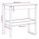 VidaXL Stolik konsolowy, 80x40x75 cm, lite drewno sosnowe