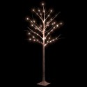 VidaXL Brzoza z oświetleniem, 72 ciepłe białe LED, 150 cm