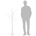 VidaXL Brzoza z oświetleniem, 72 ciepłe białe LED, 150 cm