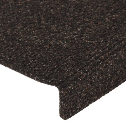 VidaXL Nakładki na schody, 15 szt., igłowane, 65x21x4cm, ciemnobrązowe VidaXL Nakładki na schody, 15 szt., igłowane, 65x21x4cm, ciemnobrązowe