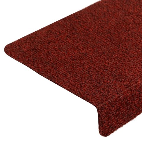 VidaXL Nakładki na schody, 10 szt., bordowe, 65x21x4 cm VidaXL Nakładki na schody, 10 szt., bordowe, 65x21x4 cm