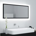 VidaXL Lustro łazienkowe z LED, czarne, 100x8,5x37 cm, akryl