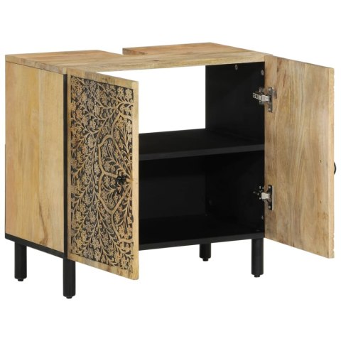 VidaXL Szafka pod umywalkę, 62x33x58 cm, lite drewno mango VidaXL Szafka pod umywalkę, 62x33x58 cm, lite drewno mango