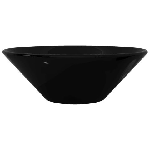 Umywalka łazienkowa, ceramiczna, czarna, okrągła Umywalka łazienkowa, ceramiczna, czarna, okrągła