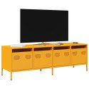 VidaXL Szafka RTV, żółta, 135x39x43,5 cm, stal walcowana na zimno