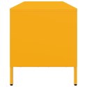 VidaXL Szafka RTV, żółta, 135x39x43,5 cm, stal walcowana na zimno