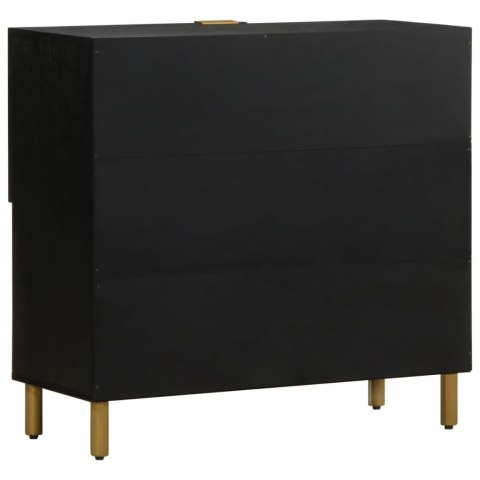 VidaXL Szafka, czarna, 80x33x75 cm, materiał drewnopochodny VidaXL Szafka, czarna, 80x33x75 cm, materiał drewnopochodny