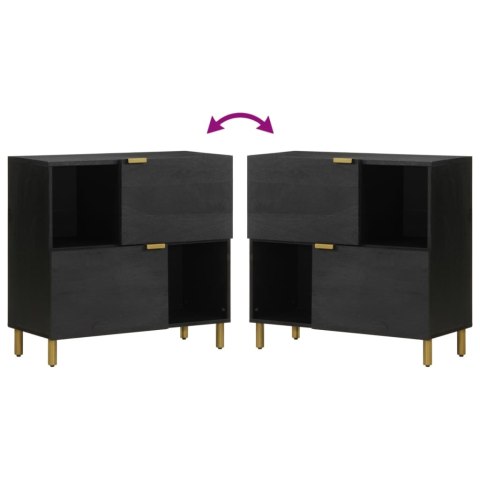 VidaXL Szafka, czarna, 80x33x75 cm, materiał drewnopochodny VidaXL Szafka, czarna, 80x33x75 cm, materiał drewnopochodny