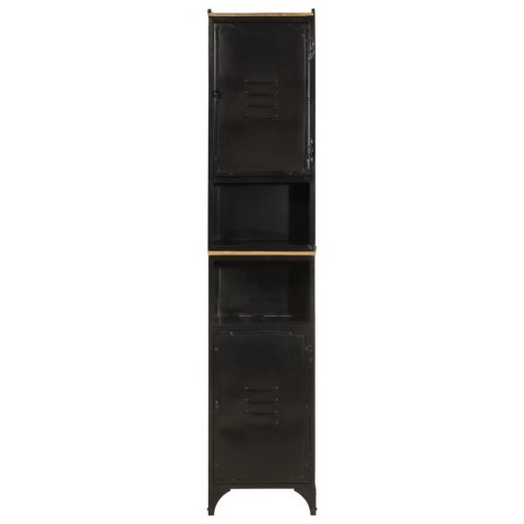 VidaXL Szafka łazienkowa, 40x27x180 cm, żelazo i lite drewno mango VidaXL Szafka łazienkowa, 40x27x180 cm, żelazo i lite drewno mango
