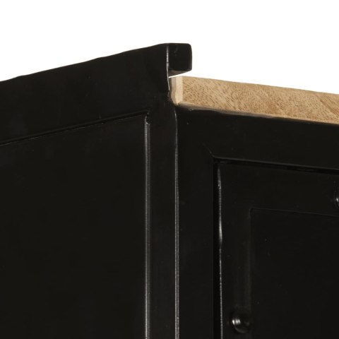 VidaXL Szafka łazienkowa, 40x27x180 cm, żelazo i lite drewno mango VidaXL Szafka łazienkowa, 40x27x180 cm, żelazo i lite drewno mango