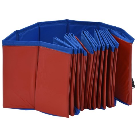 Składany basen dla psa, czerwony, 160 x 30 cm, PVC Składany basen dla psa, czerwony, 160 x 30 cm, PVC