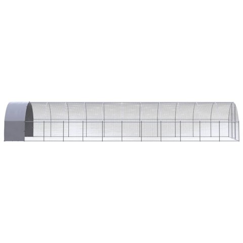 Klatka zewnętrzna dla kurcząt, 3x12x2 m, stal galwanizowana Klatka zewnętrzna dla kurcząt, 3x12x2 m, stal galwanizowana