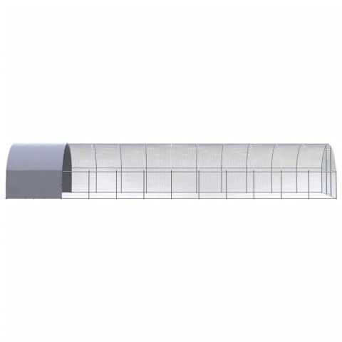 Klatka zewnętrzna dla kurcząt, 3x12x2 m, stal galwanizowana Klatka zewnętrzna dla kurcząt, 3x12x2 m, stal galwanizowana
