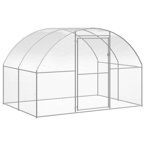 Klatka zewnętrzna dla kurcząt, 3x12x2 m, stal galwanizowana Klatka zewnętrzna dla kurcząt, 3x12x2 m, stal galwanizowana