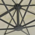 VidaXL Parasol wiszący z aluminiowym słupkiem, 300x300 cm, piaskowy