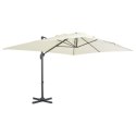 VidaXL Parasol wiszący z aluminiowym słupkiem, 400x300 cm, piaskowy