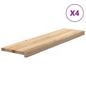 VidaXL Stopnie schodowe, 4 szt., surowe 100x25x2 cm lite drewno dębowe