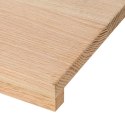 VidaXL Stopnie schodowe, 4 szt., surowe 100x25x2 cm lite drewno dębowe