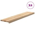 VidaXL Stopnie schodowe, 4 szt., surowe 120x25x2 cm lite drewno dębowe