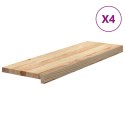 VidaXL Stopnie schodowe, 4 szt., surowe 80x25x2 cm lite drewno dębowe