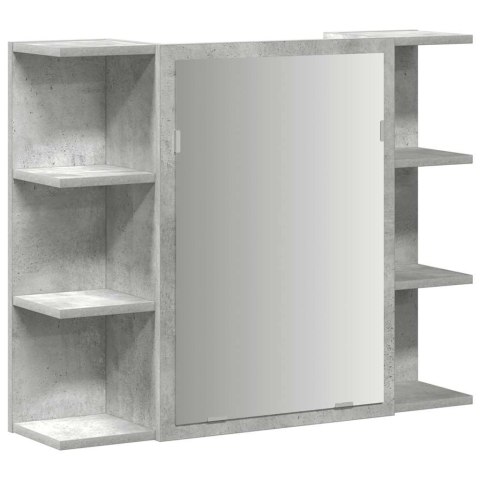 VidaXL Szafka łazienkowa z lustrem, szarość betonu, 80 x 20,5 x 64 cm VidaXL Szafka łazienkowa z lustrem, szarość betonu, 80 x 20,5 x 64 cm