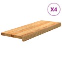 VidaXL Stopnie schodowe, 4 szt. brązowe 70x25x2cm lite drewno dębowe