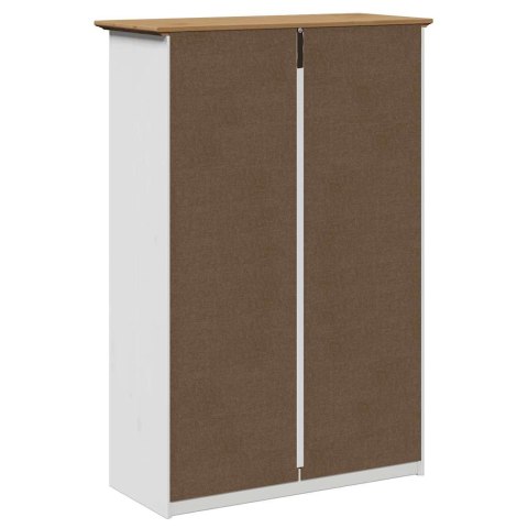 VidaXL Stojak na buty, BODO, biało-brązowa, 80x35x118 cm VidaXL Stojak na buty, BODO, biało-brązowa, 80x35x118 cm