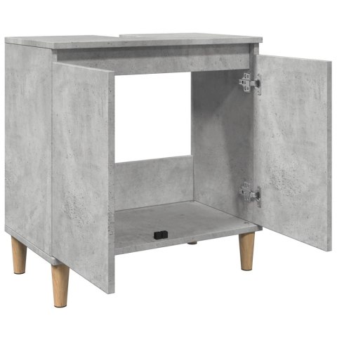 VidaXL Szafka pod umywalkę, szarość betonu, 58x33x60 cm VidaXL Szafka pod umywalkę, szarość betonu, 58x33x60 cm