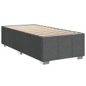 VidaXL Łóżko kontynentalne z materacem, ciemnoszara tkanina 80x200 cm