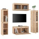  Szafki pod TV, 6 szt., lite drewno sosnowe
