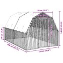  Kurnik z dachem 2,5x4x2,25 m Stal ocynkowana