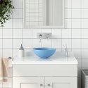  Umywalka łazienkowa, ceramiczna, jasnoniebieska, okrągła