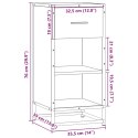 VidaXL Szafka, dąb sonoma, 35,5x35x76 cm, materiał drewnopochodny