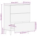  Komoda 60x33,5x75 cm Drewno lite Mango