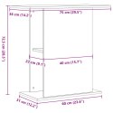  Szafka pod akwarium, stare drewno, 36x75x72,5 cm