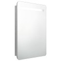  Szafka łazienkowa z lustrem i LED, szarość betonu, 60x11x80 cm